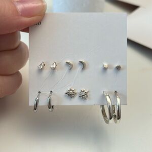 Silver 925 studs and huggie hoops